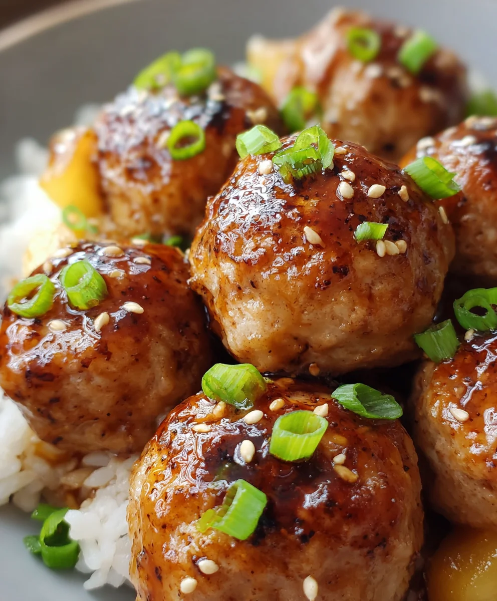 Pineapple Teriyaki Beef Meatballs - Easy Flavorful Recipe