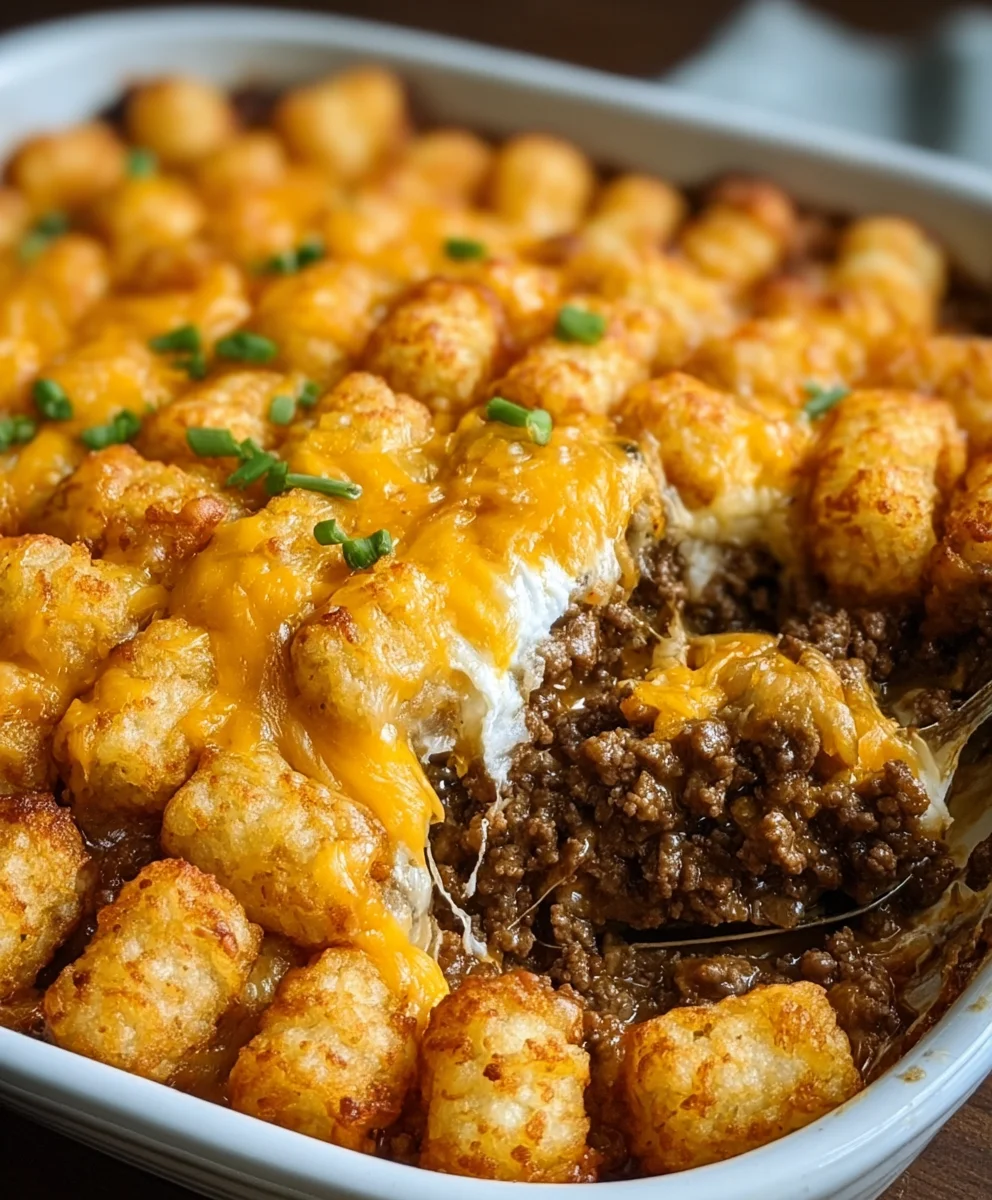 Easy Tater Tot Casserole with Ground Beef Recipe