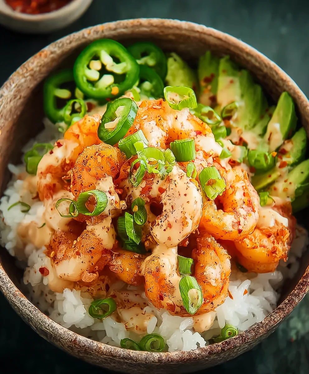 Spicy Bang Bang Shrimp Rice Bowl Recipe