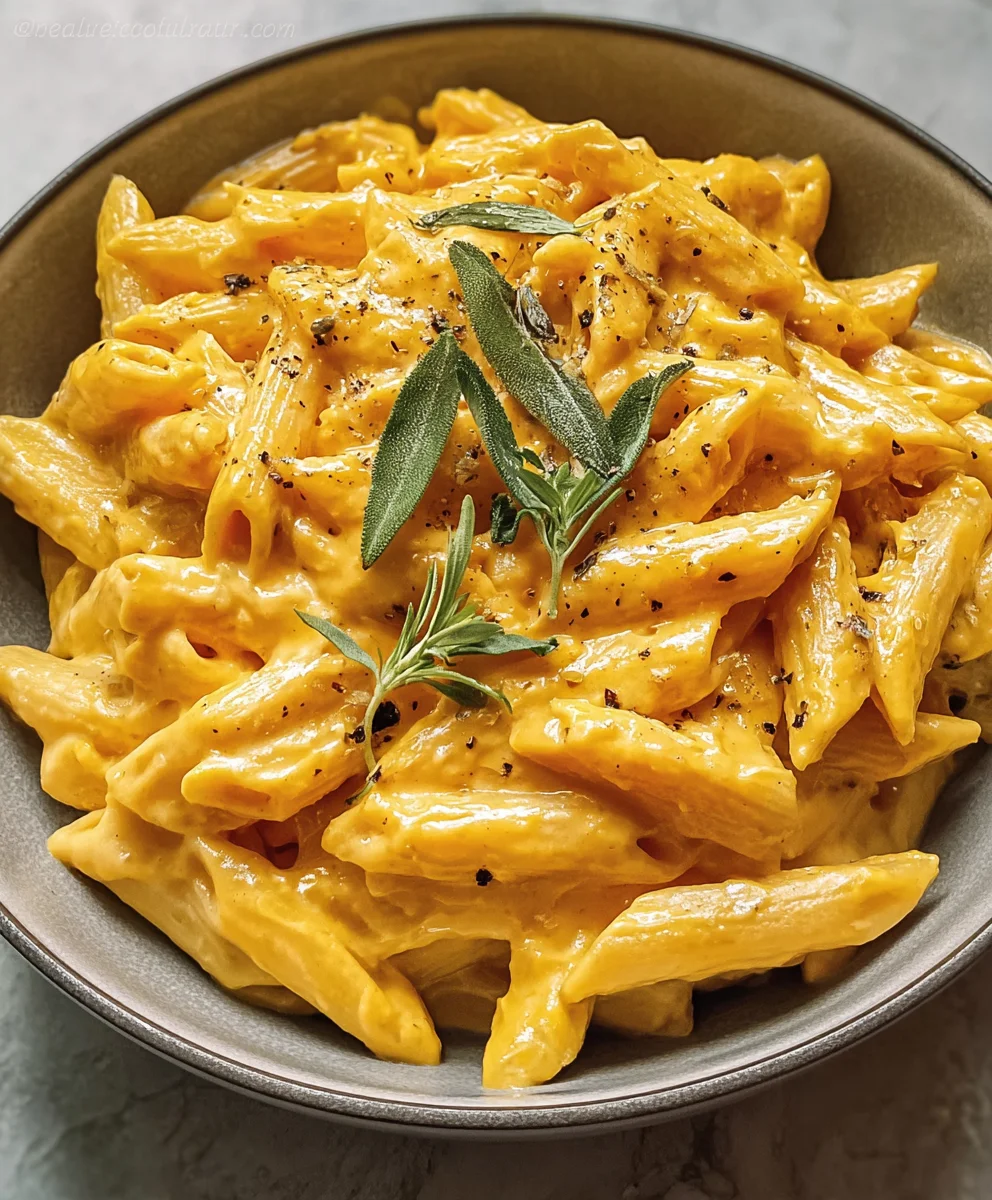 Creamy Pumpkin Pasta-Easy Autumn Comfort Food