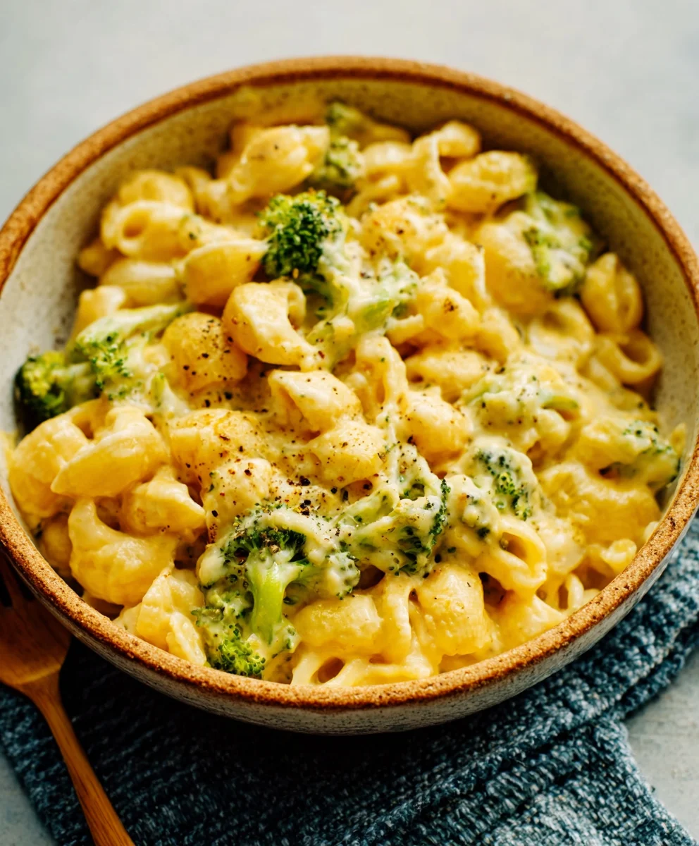 Healthy Broccoli Mac and Cheese- One Pot Easy Dinner