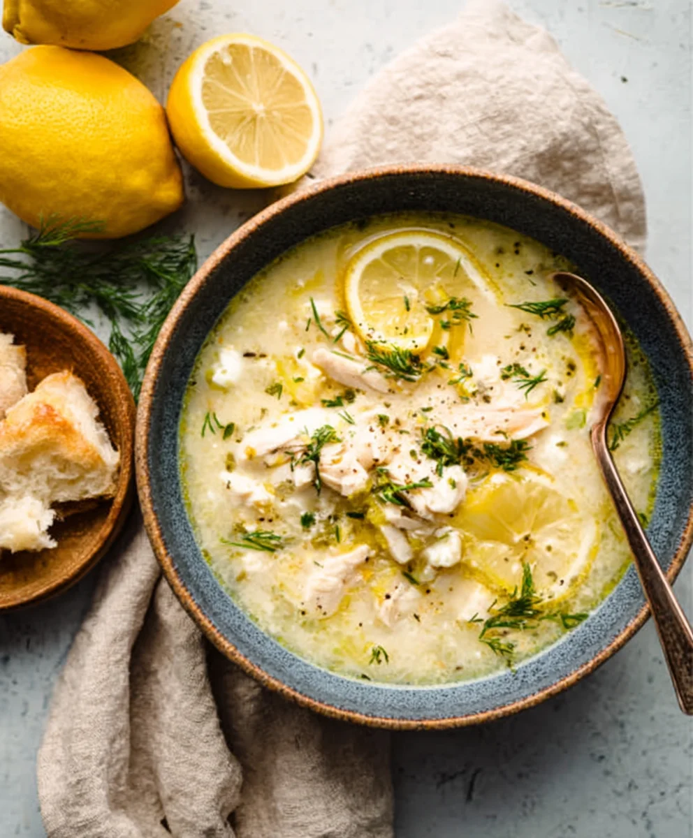 Authentic Greek Lemon Chicken Soup Recipe