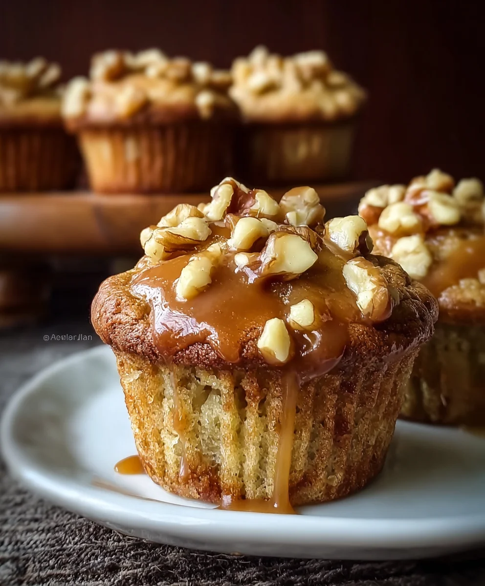 Caramel Apple Walnut Muffins Delicious Fall Treat