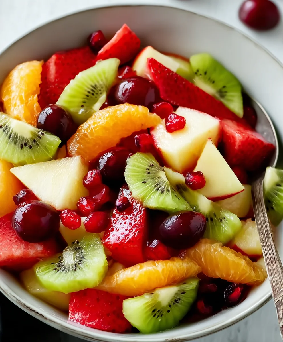 Festive Christmas Fruit Salad Delight-Easy Holiday Recipe