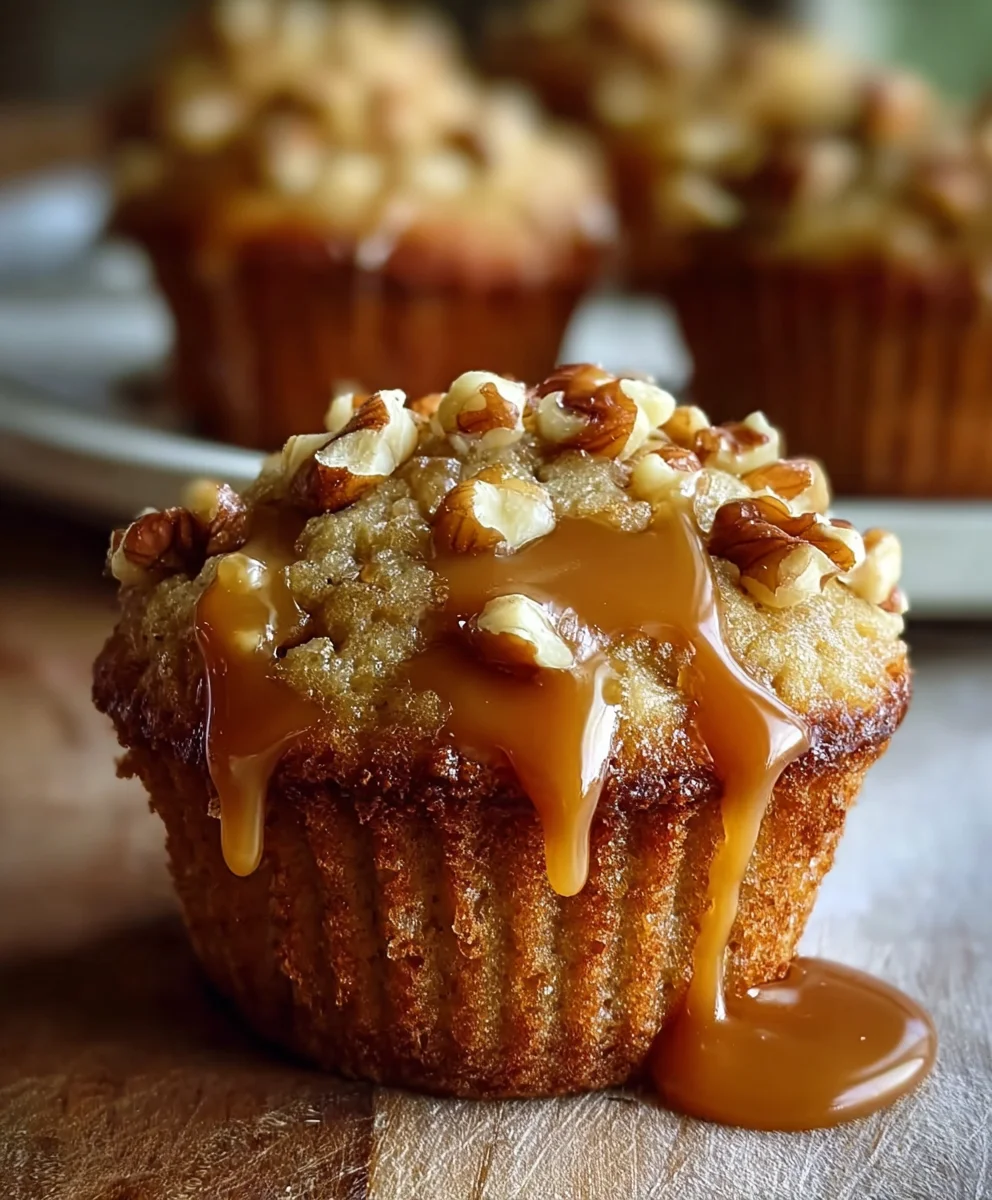 Caramel Apple Walnut Muffins Delicious Fall Treat