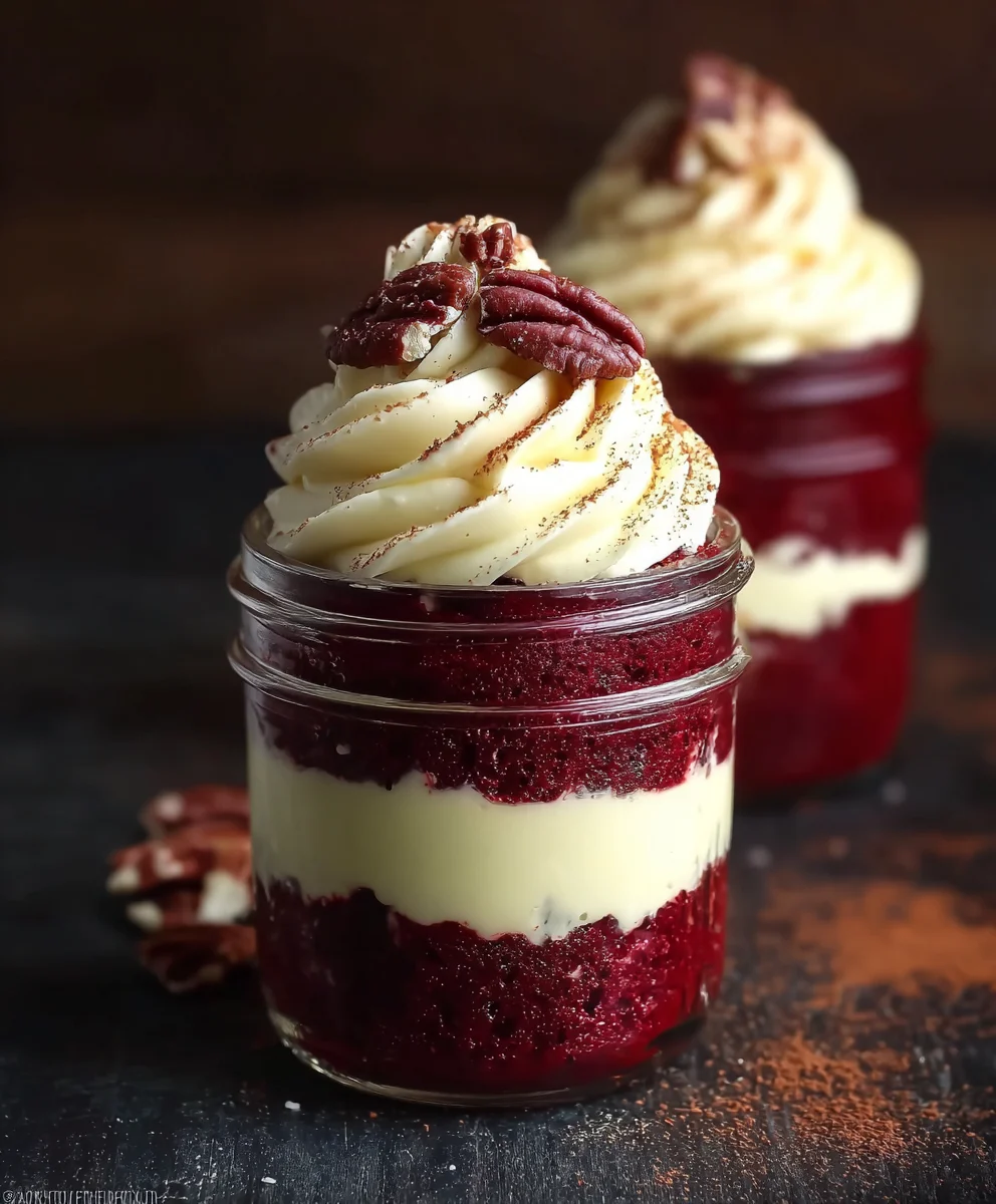 Decadent Red Velvet Cake Jars - Easy Dessert Recipe