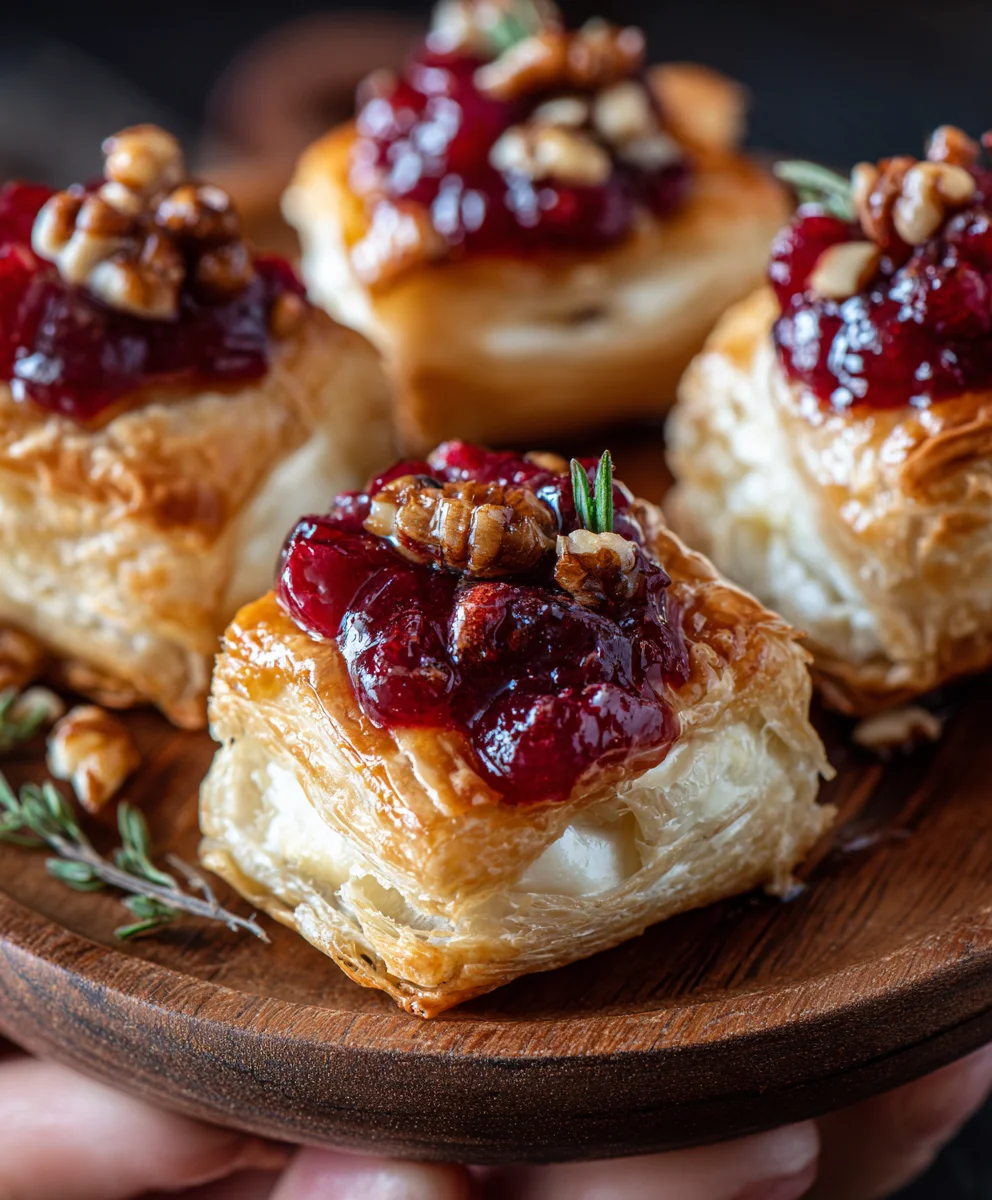 Baked Cranberry Brie Bites- Easy Appetizer Recipe