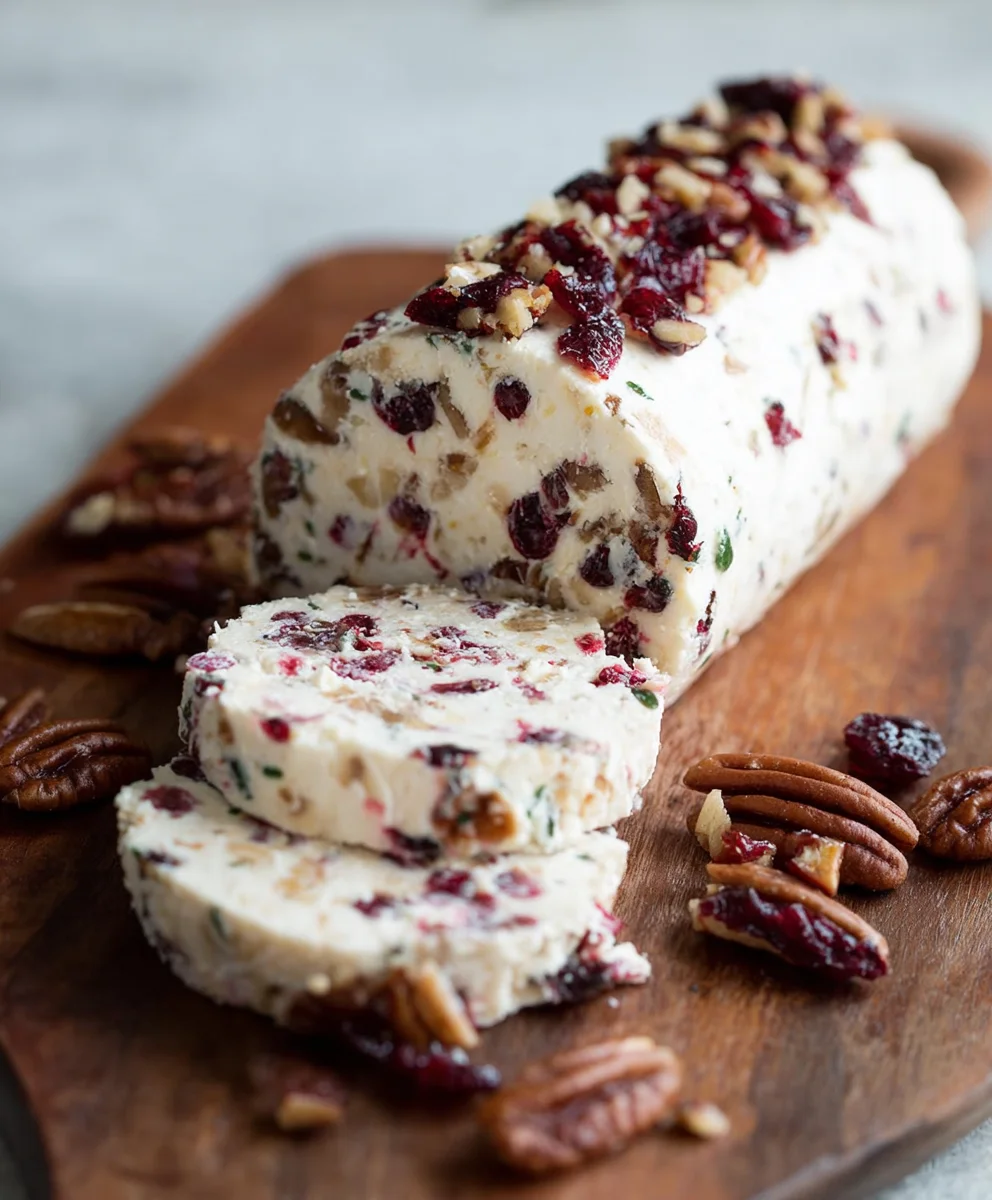 Cranberry Pecan Cheese Log - Holiday Appetizer