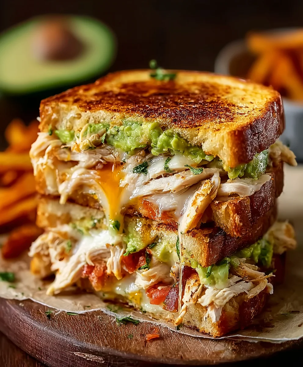 Easy Chicken Avocado Melt Sandwich Recipe-Quick Lunch
