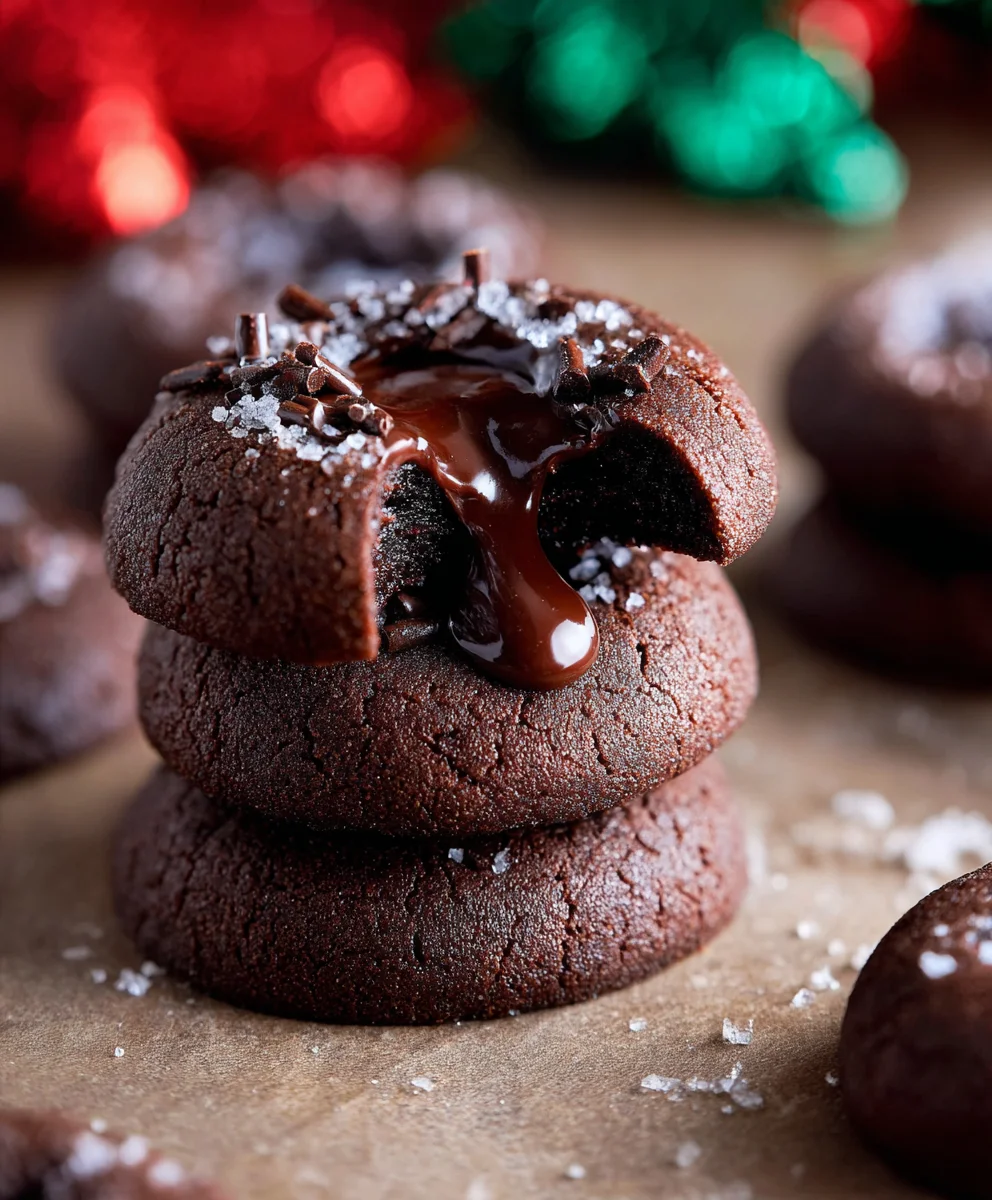 Easy Chocolate Thumbprint Cookies-Festive & Delicious
