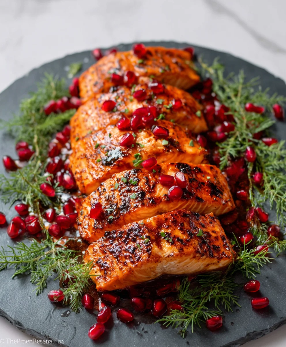 Festive Baked Salmon-Easy Christmas Dinner Idea