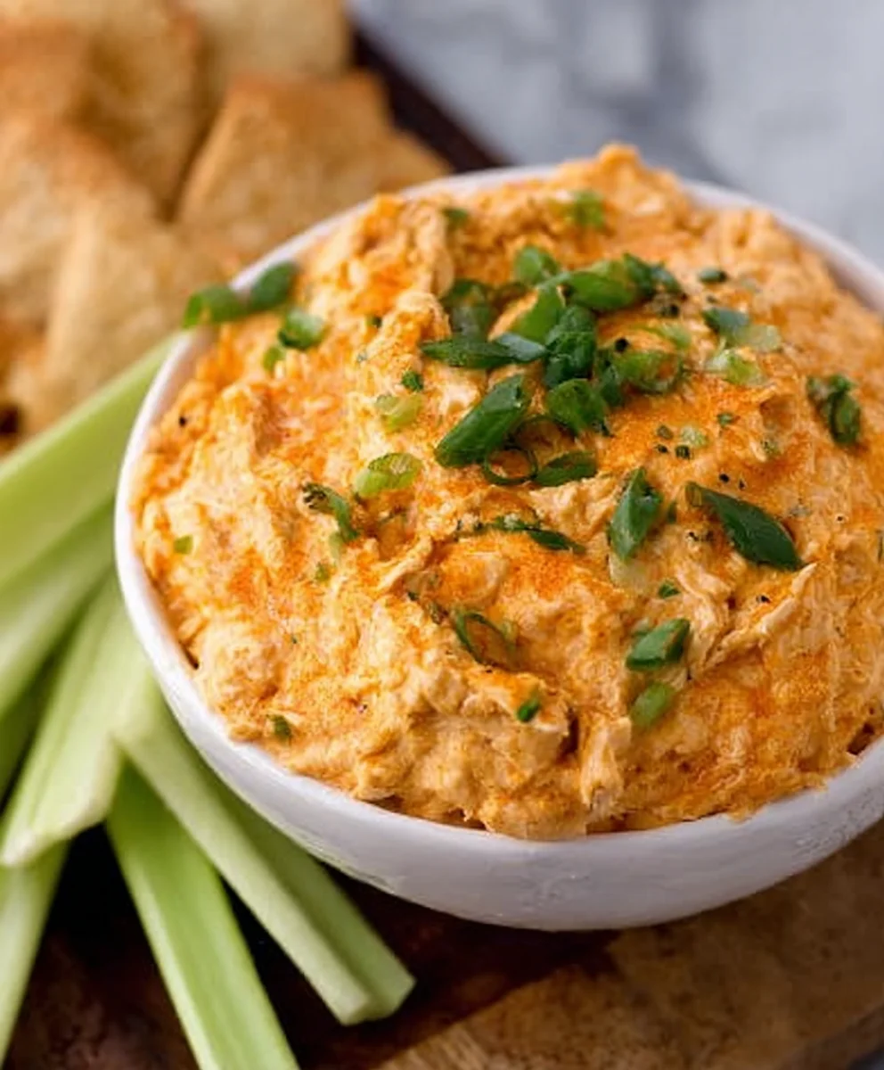 Easy Crockpot Buffalo Chicken Dip - Crowd Pleaser
