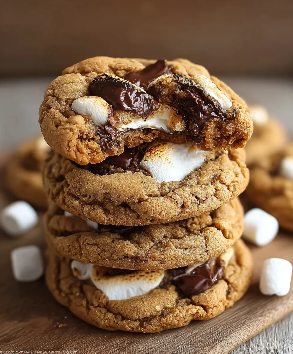 Decadent S'more Cookies- Chocolate Grabeef ham Marshmallow Bliss
