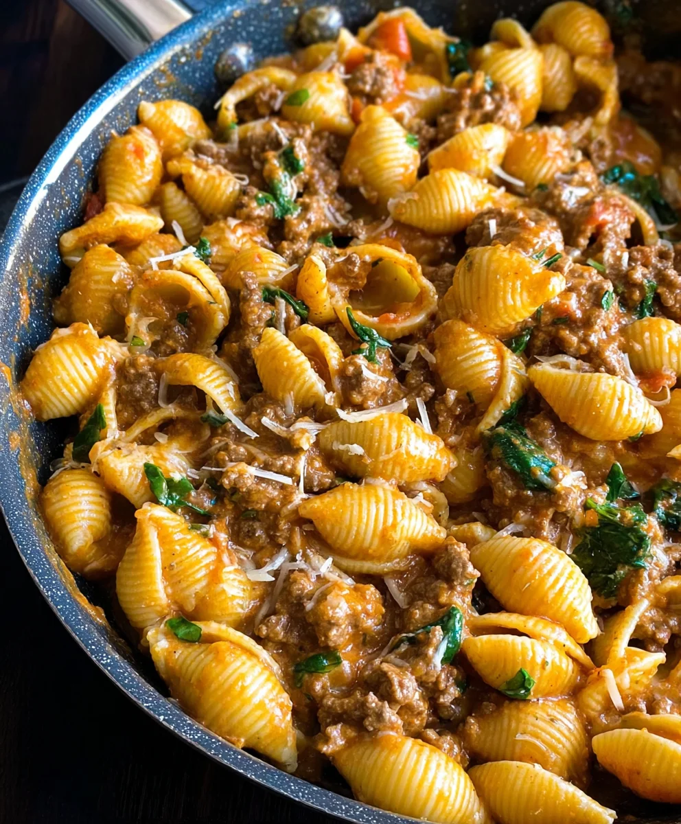 Creamy Beef Shells- Quick & Delicious Comfort Meal