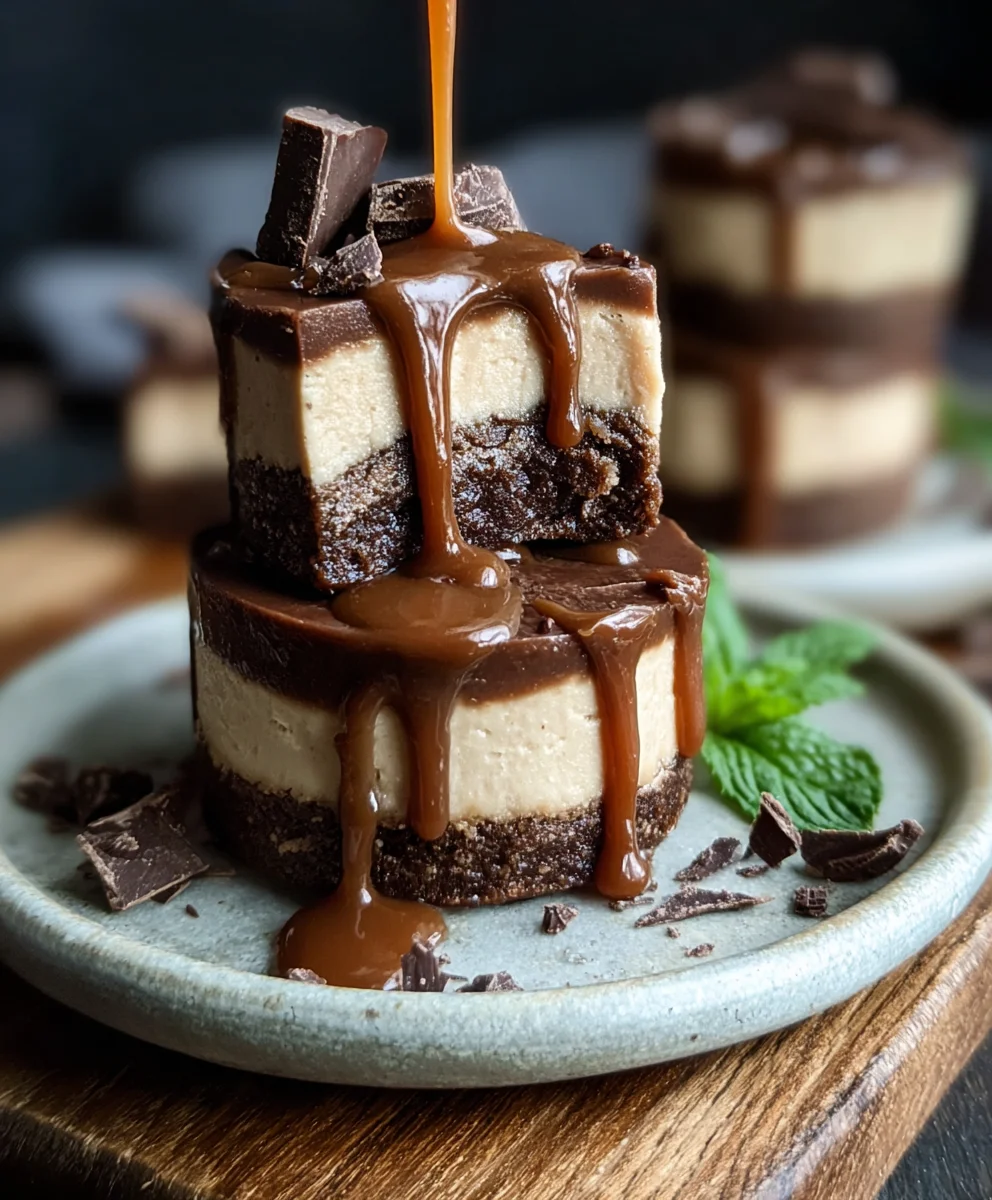 Raw Caramel Brownie Cheesecake Bliss