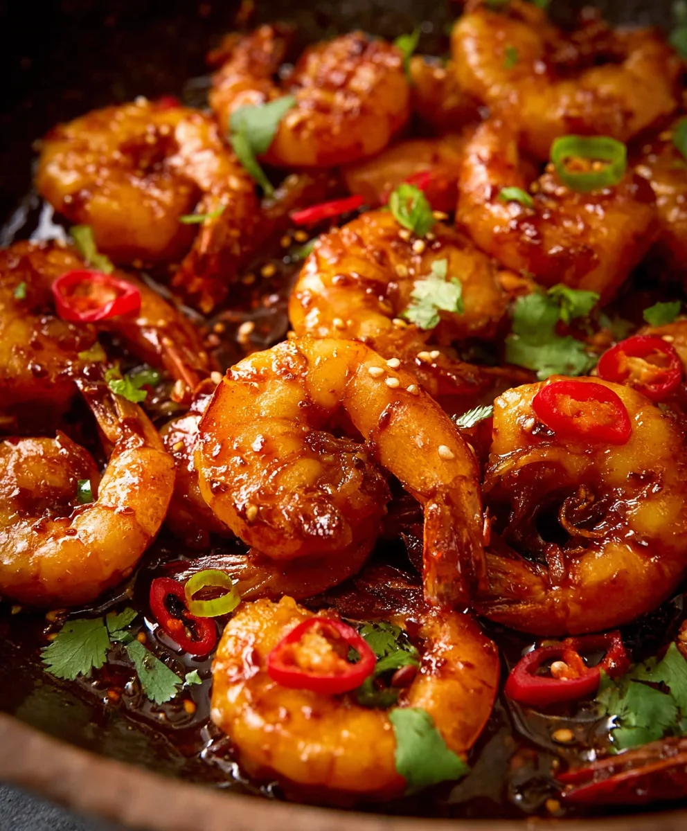 Spicy Chilli Garlic Prawns
