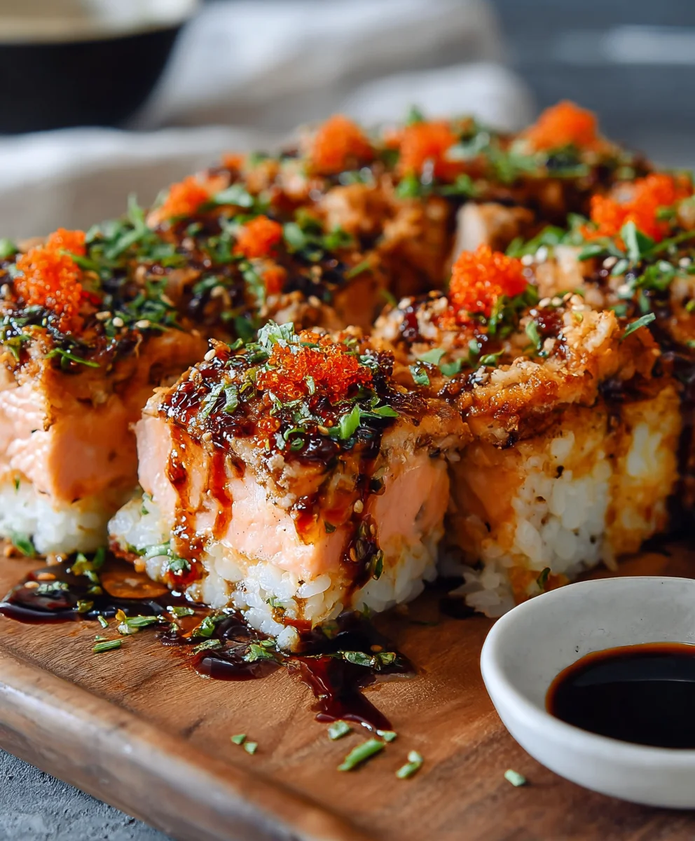 Spicy Salmon Sushi Bake- Easy Delicious Recipe