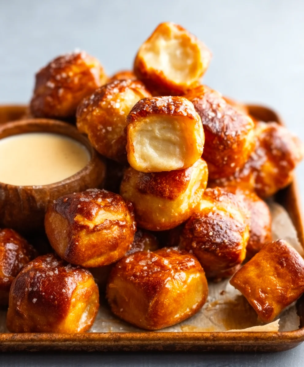 Buttery Soft Pretzel Bites- Easy Recipe