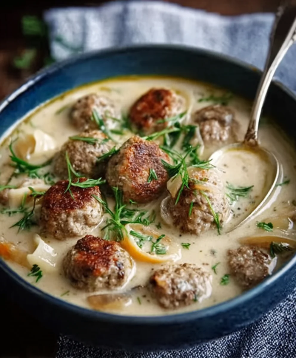 Cozy Swedish Beef Meatball Soup-Hearty & Delicious
