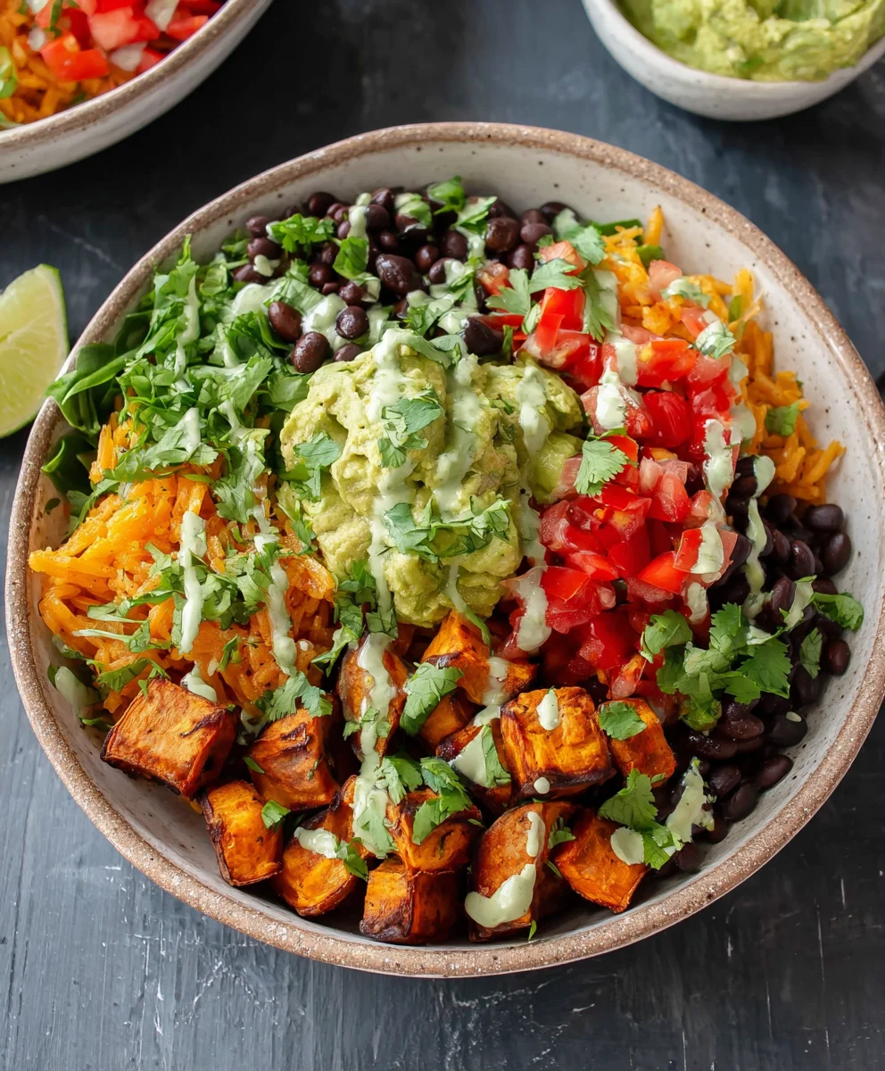 Vegan Burrito Bowls-Sweet Potato Black Bean GF