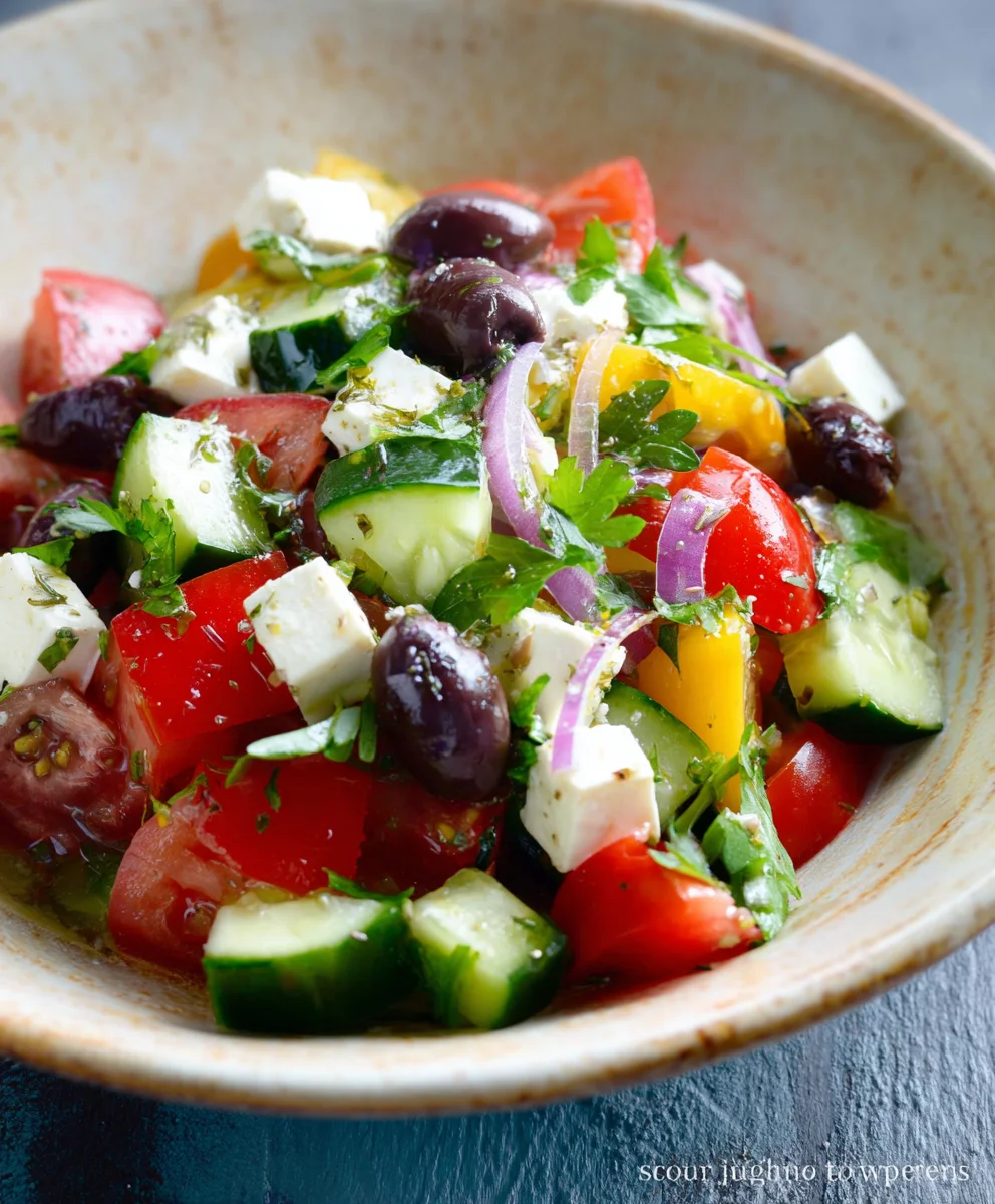 Easy Greek Salad - Fresh Mediterranean Flavors