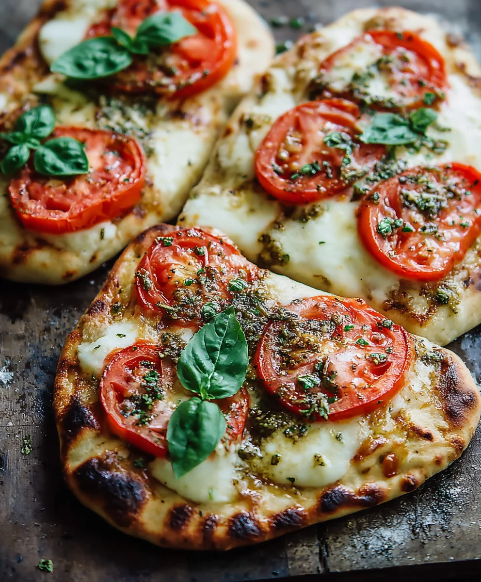 Easy Caprese Naan Pizza- Quick & Delicious Flatbread