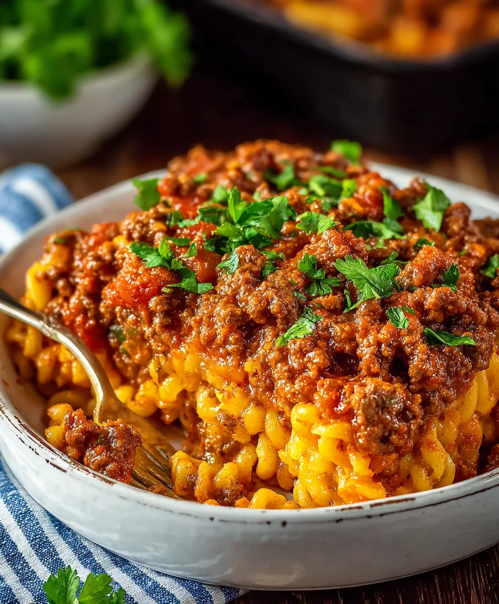 Quick Beef Sloppy Joe Casserole