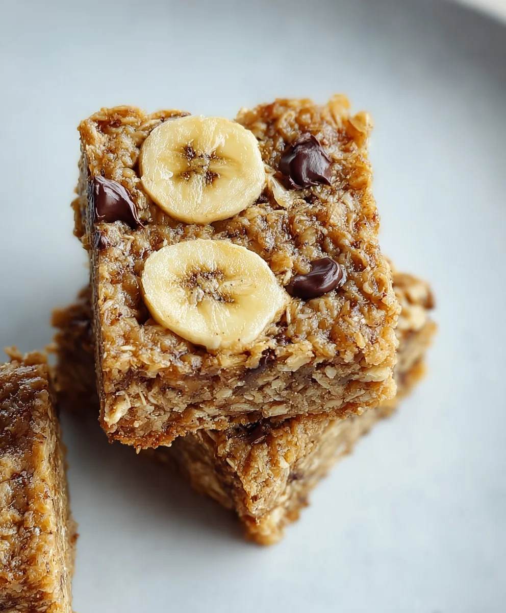 Easy Banana Oat Bars - Healthy Snack Recipe