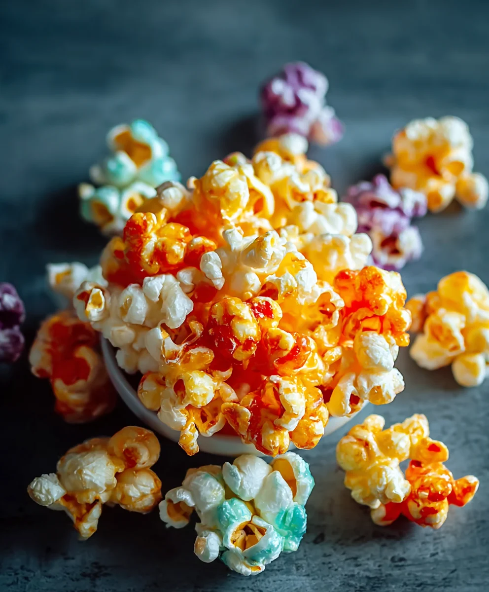 Colorful Candied Popcorn Recipe - Sweet & Crunchy Treat