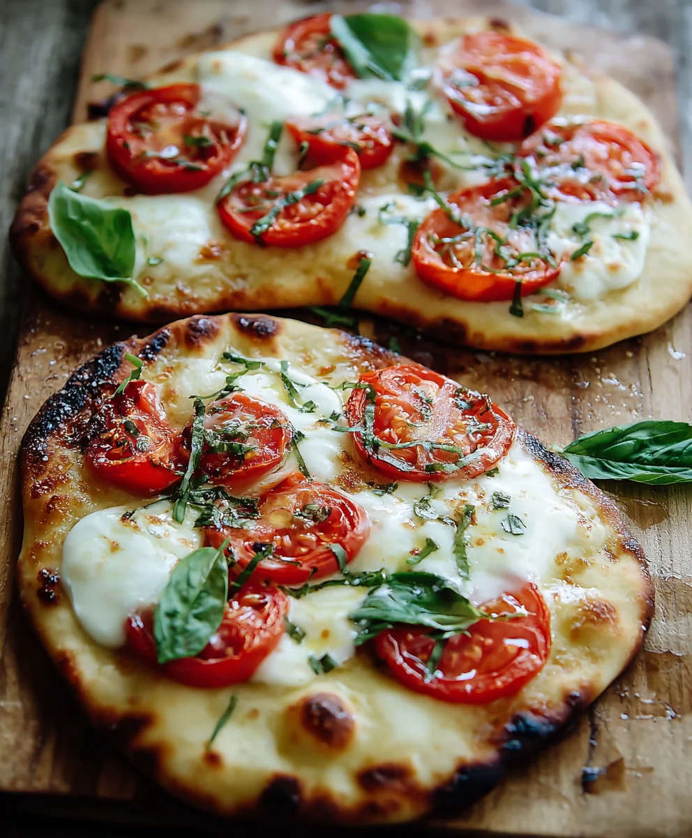 Easy Caprese Naan Pizza- Quick & Delicious Flatbread