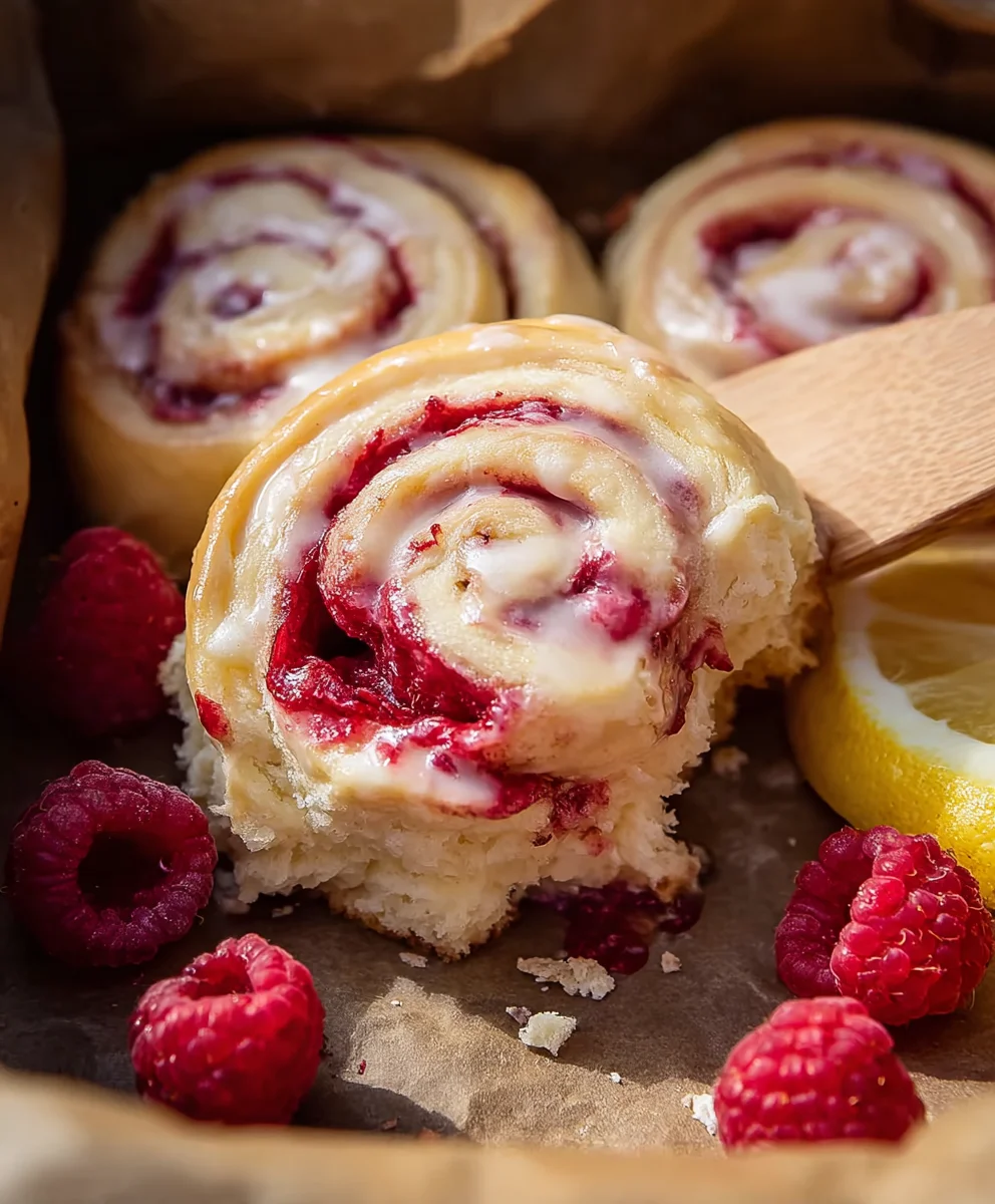 Brioche Raspberry Lemon Rolls - Sweet & Tangy Bake