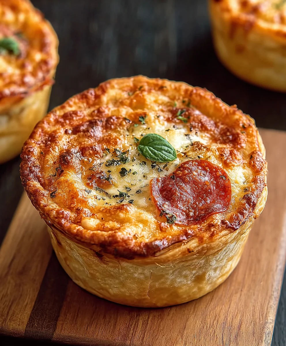 Mini Beef Pizza Pot Pies-Easy Flavorful Bites