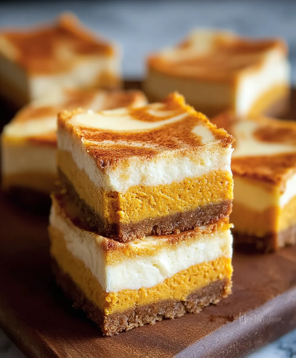 Easy Pumpkin Cheesecake Bars-Best Fall Dessert