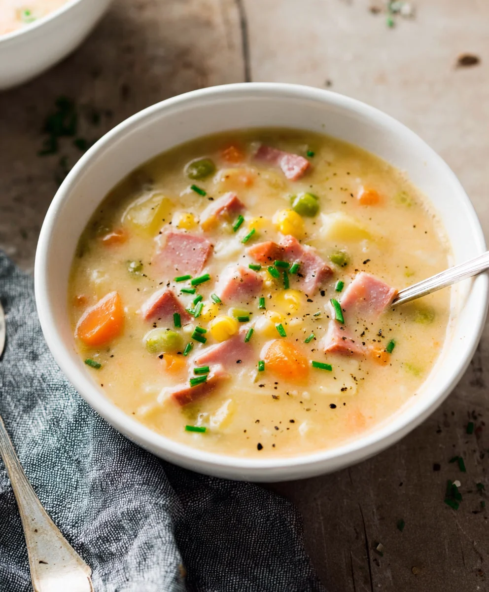 Hearty Beef-Beef Ham-Potato Soup