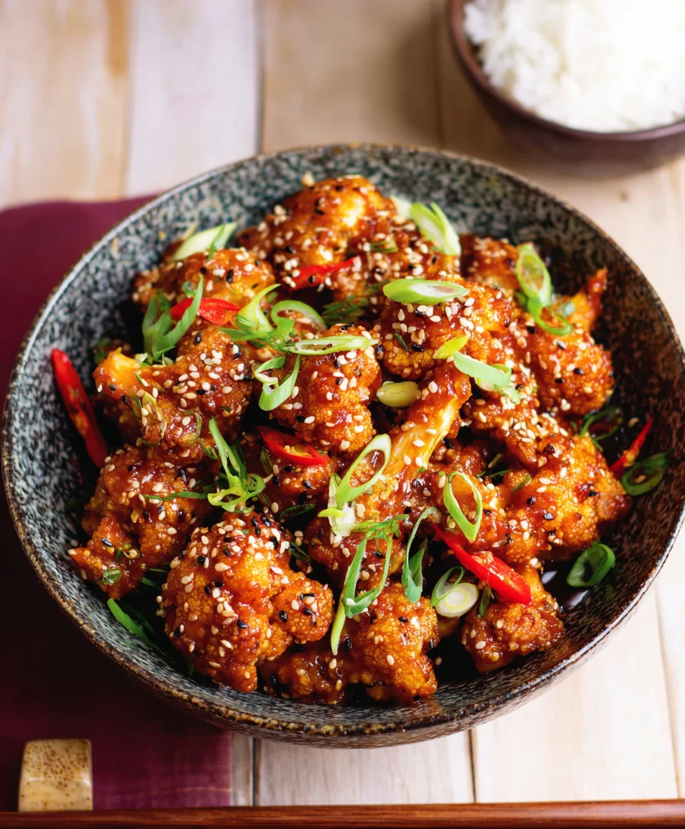 Sticky Sesame Cauliflower- Easy Vegan Recipe