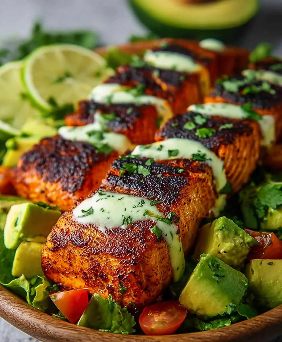 Cajun Salmon Avocado Lime - Healthy & Delicious