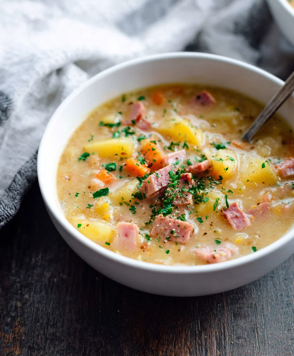Hearty Beef-Beef Ham-Potato Soup - Comfort Food Classic