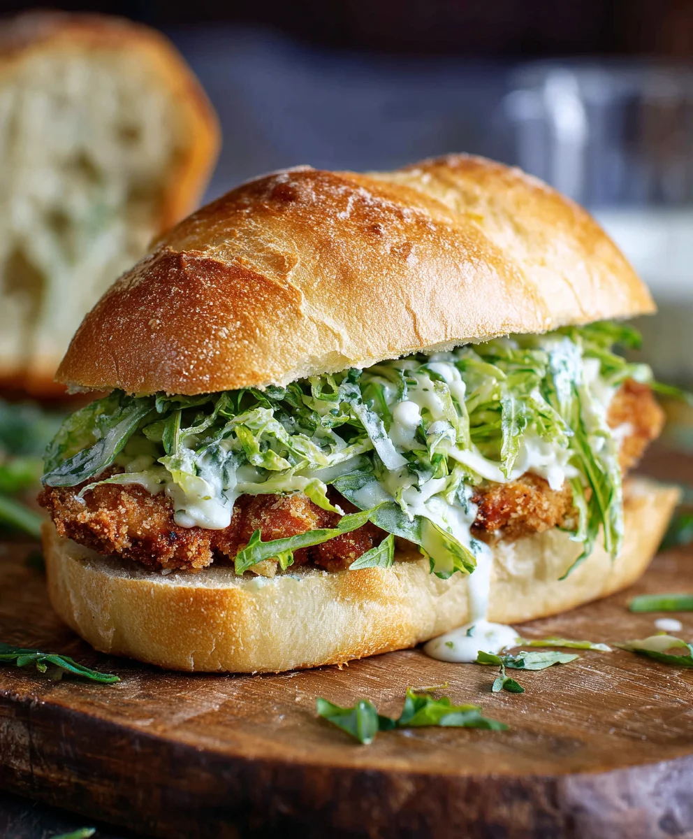 Crispy Chicken Caesar Sandwich-Best Recipe Ever