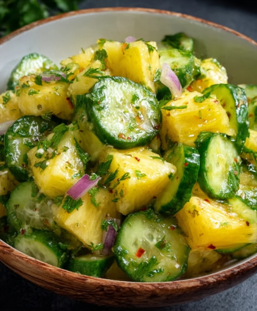 Refreshing Pineapple Cucumber Salad - Easy Summer Side