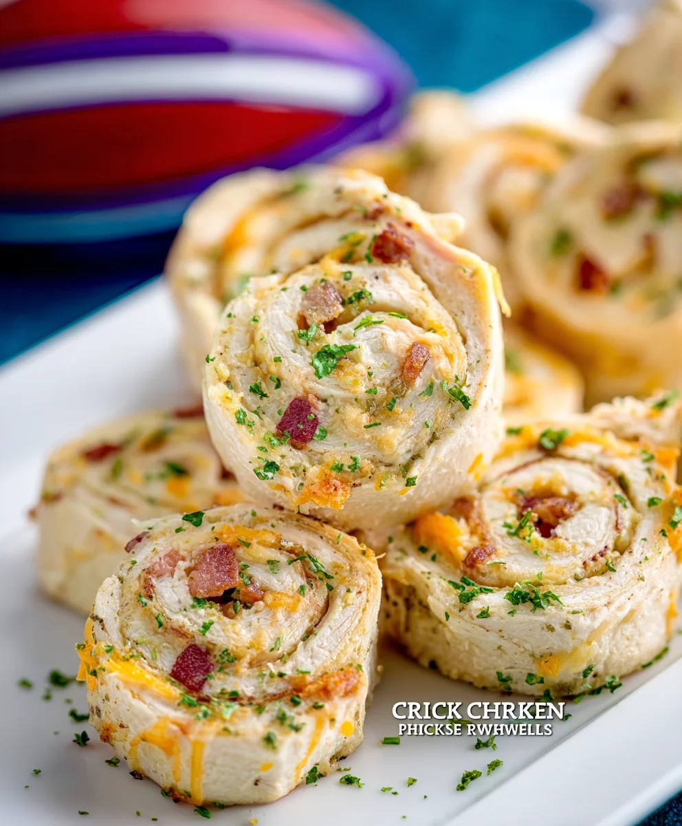 Easy Crack Chicken Pinwheels Recipe-Party Appetizer