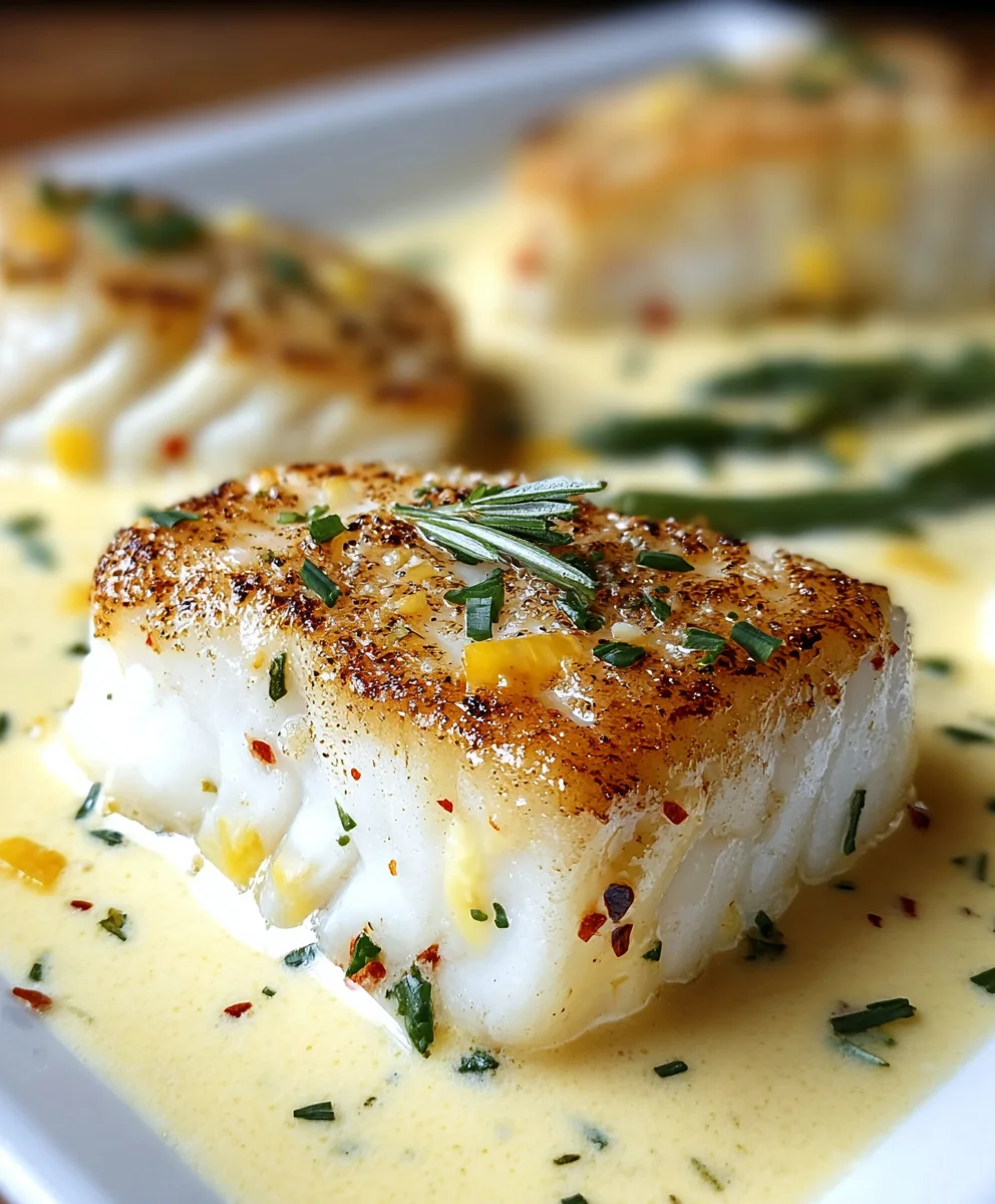 Baked Cod in Coconut Lemon Cream Sauce