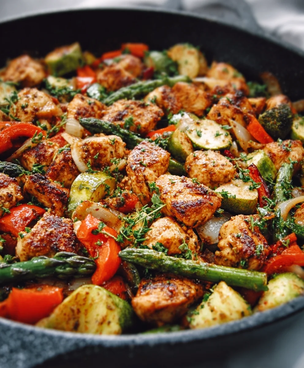 Healthy Chicken Vegetable Skillet - Quick & Easy Meal
