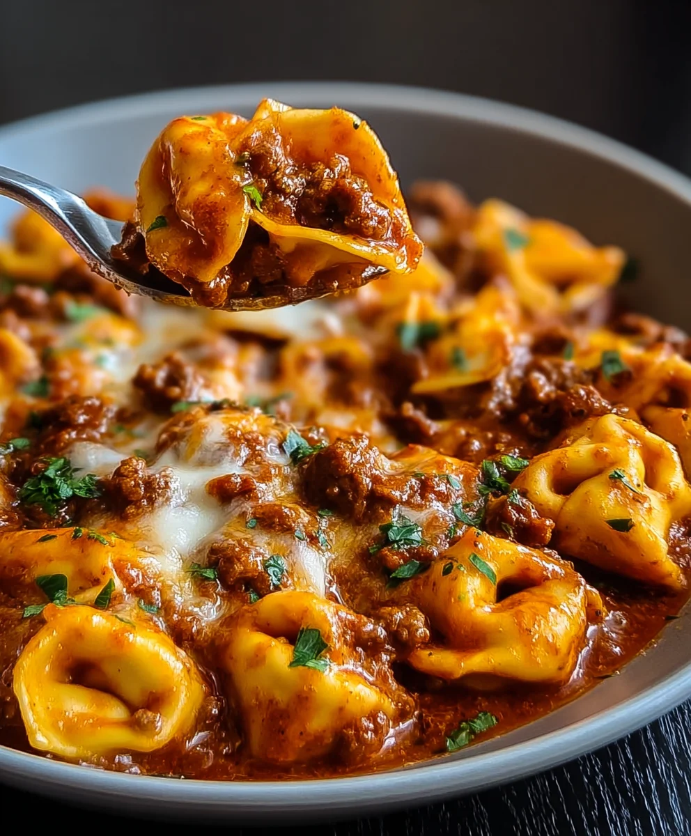 Cheesy Beef Enchilada Tortellini