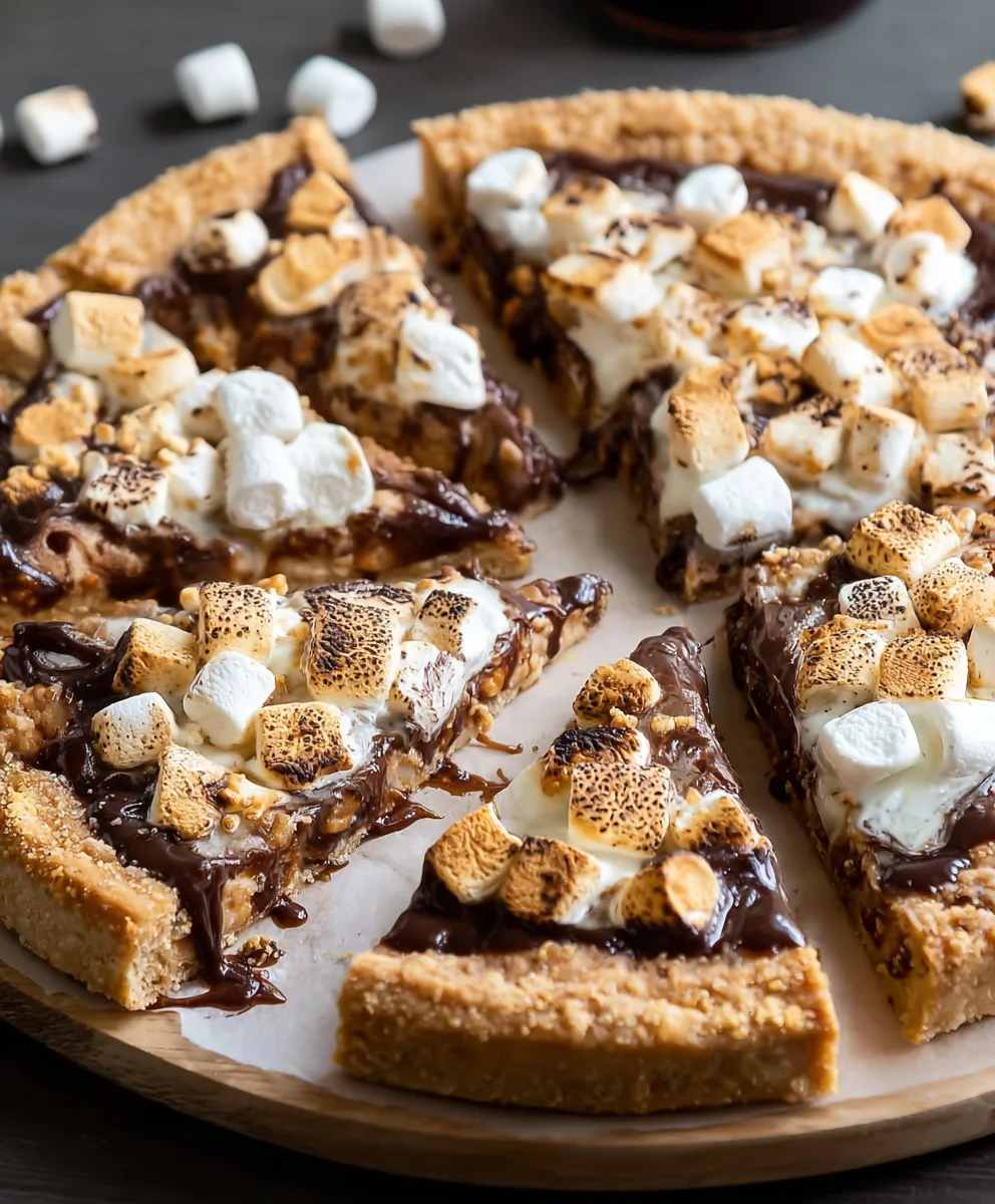 Easy S-mores Pizza Recipe- Decadent Chocolate Marshmallow Dessert