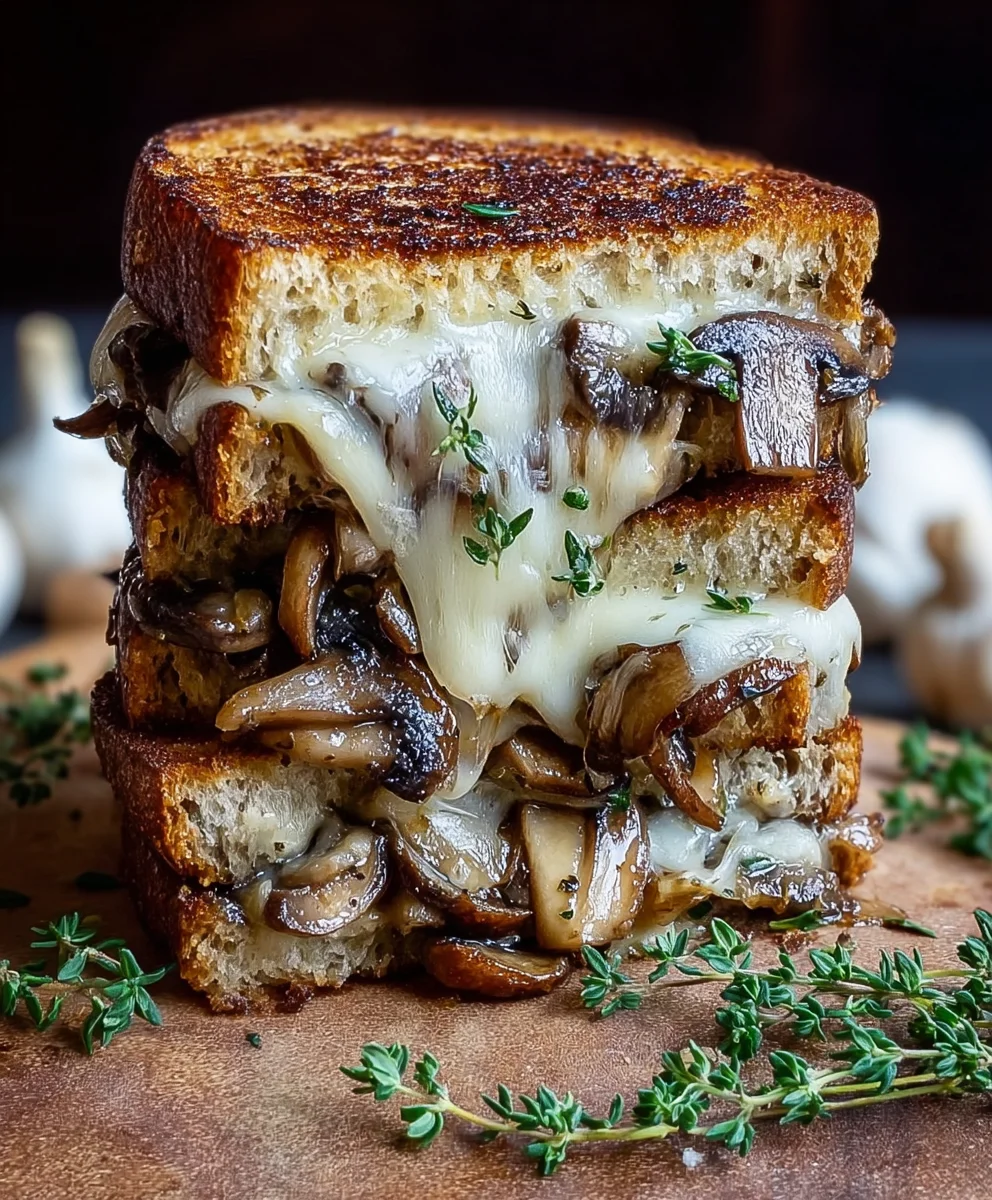 Caramelized Mushroom Grilled Cheese- Savory Comfort