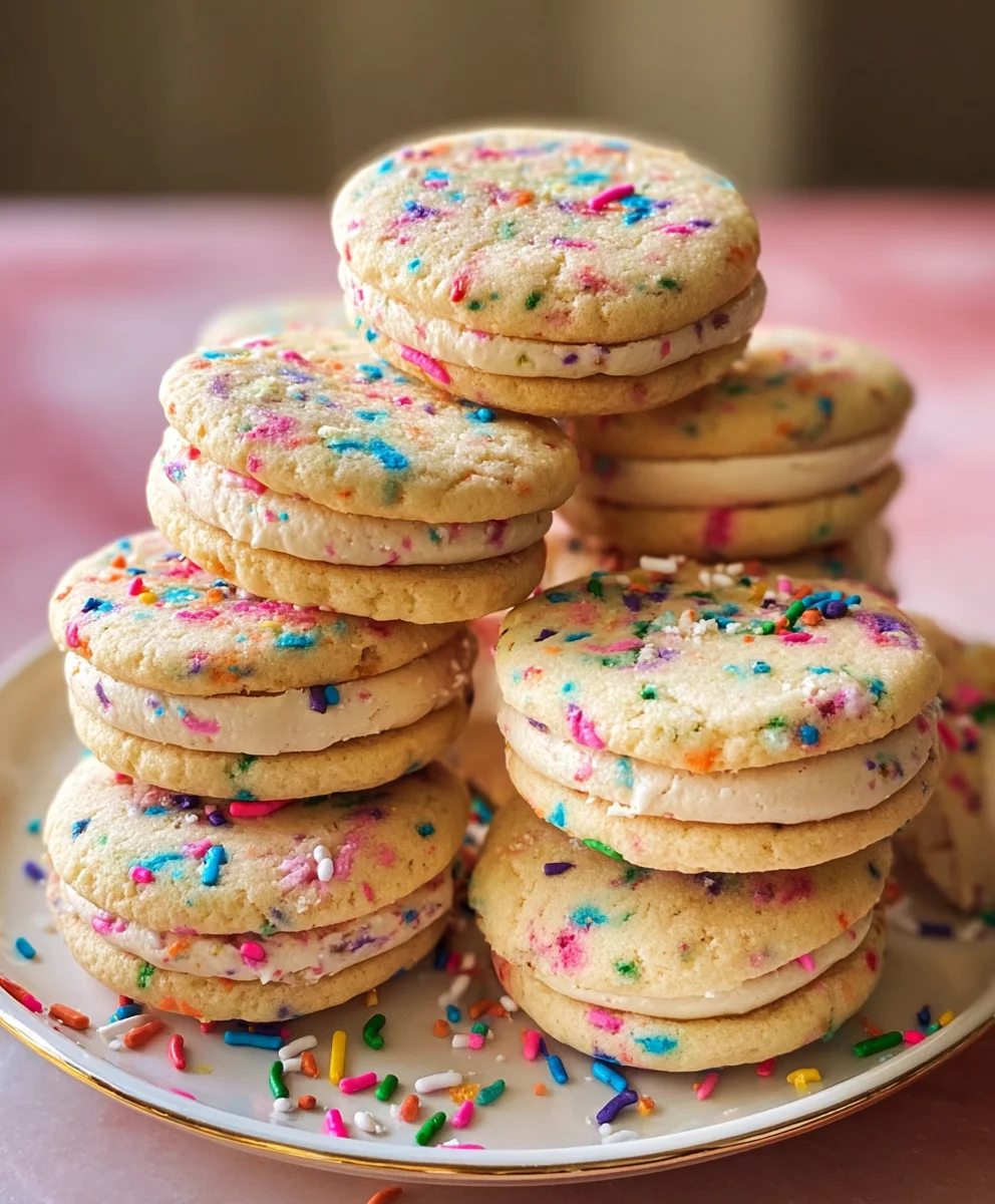 Funfetti Sandwich Cookies- Easy & Delicious Treat
