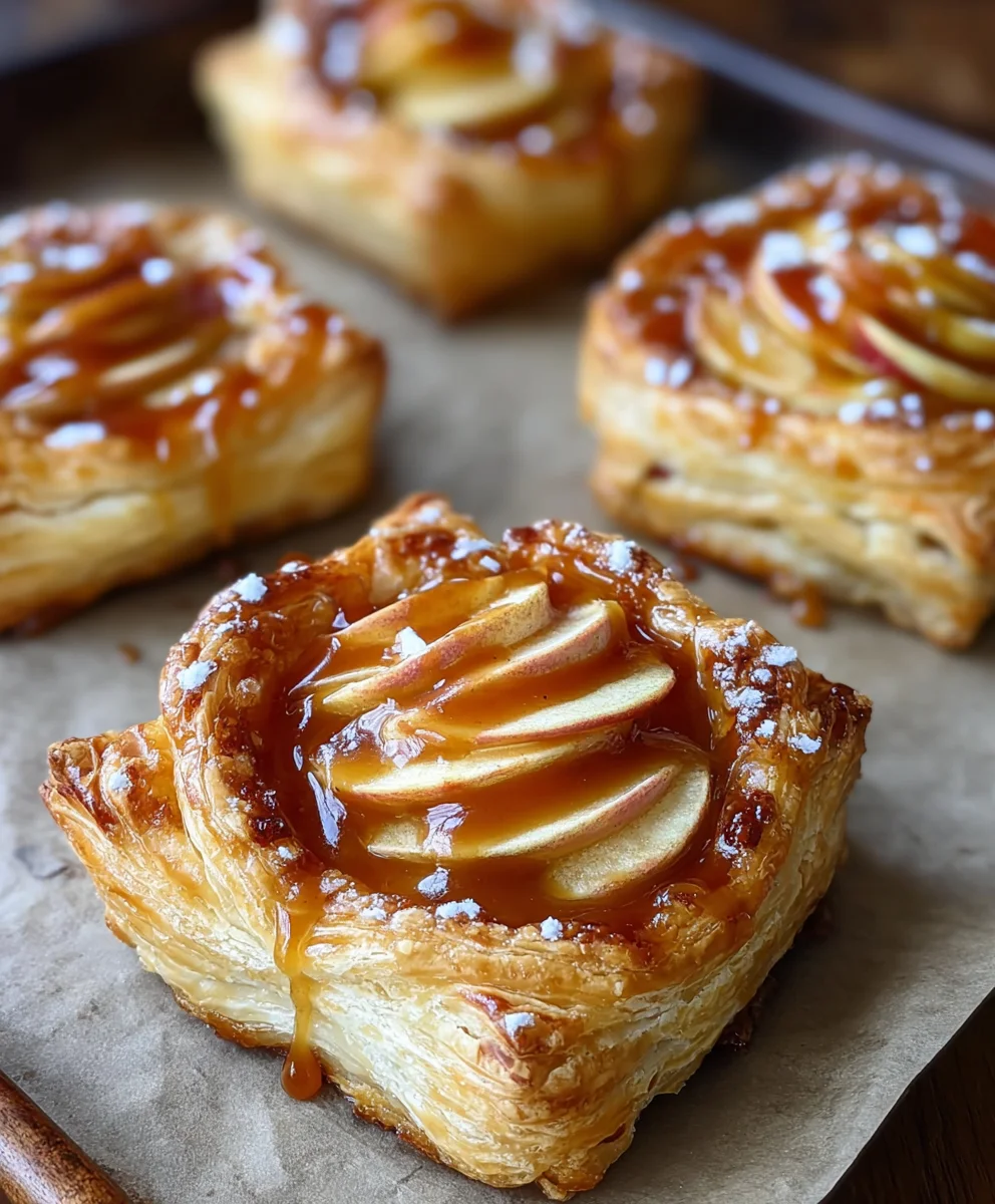 Caramel Apple Puff Pastries - Easy Fall Treat
