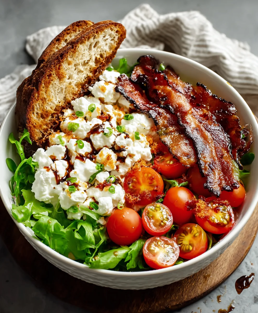 BLT Cottage Cheese Bowl-Low Carb Healthy Meal
