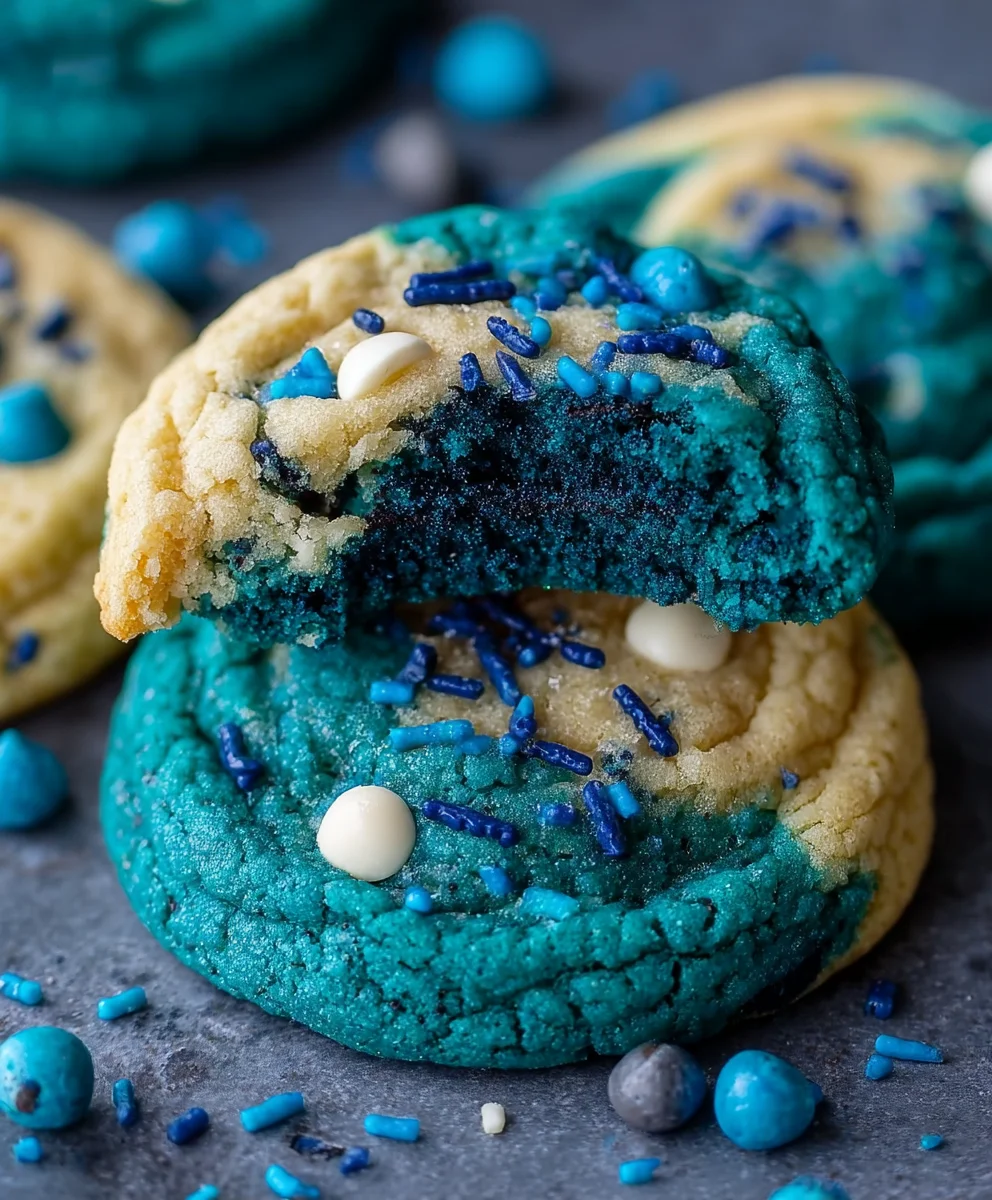 Blue Cookie Monster Cookies- Easy & Fun Recipe