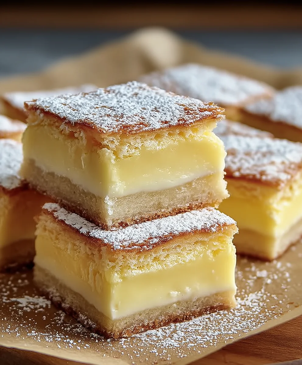 Easy Vanilla Custard Cream Squares Recipe